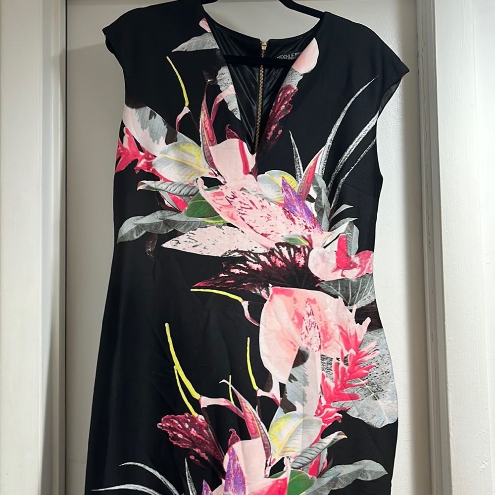 Black floral dress